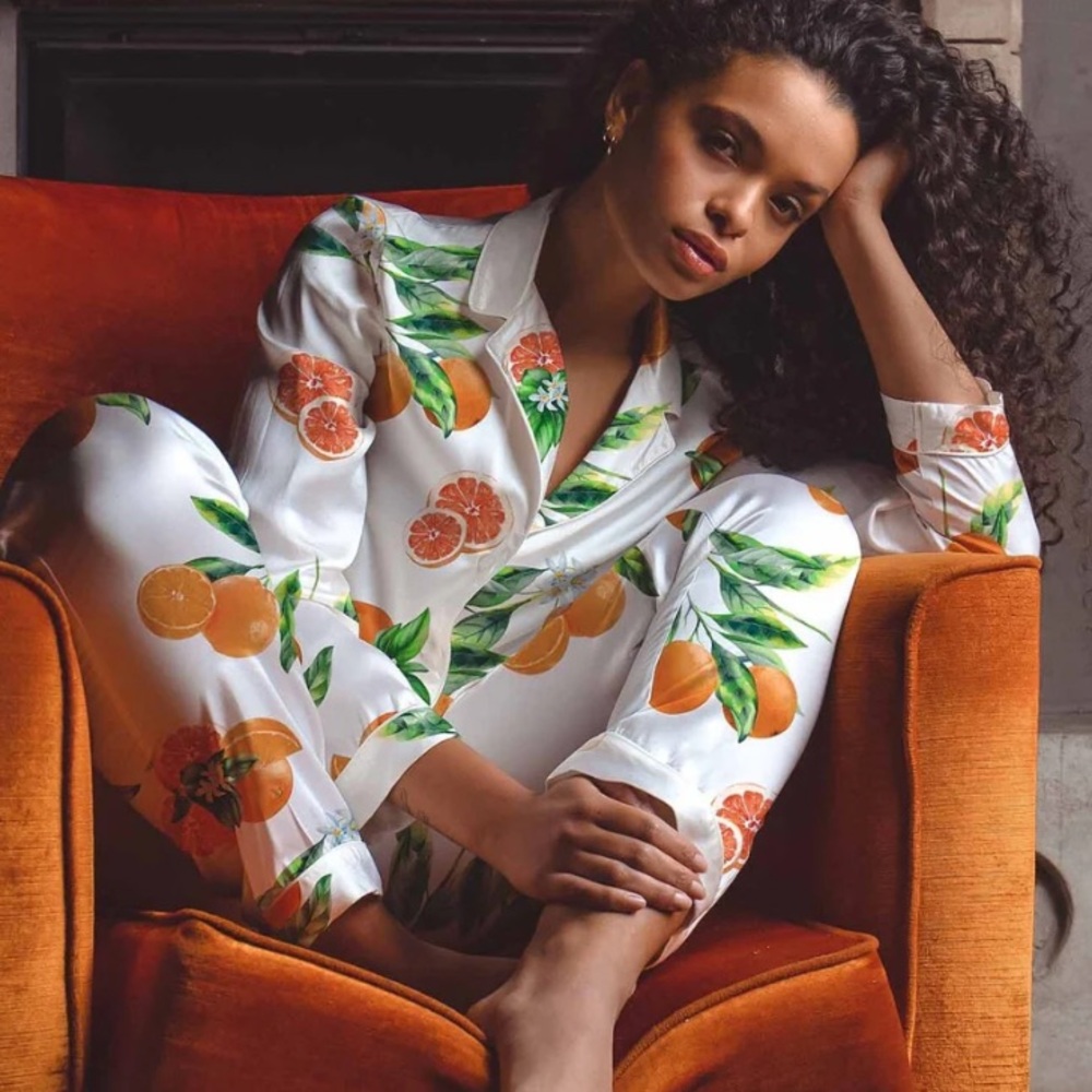 Averie Paloma two piece set satin pajamas